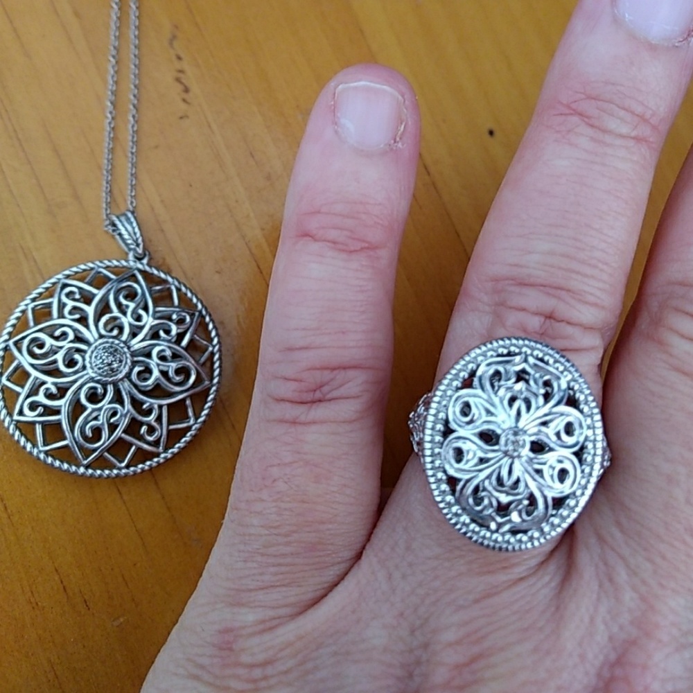 Sold Matching pendant and ring set